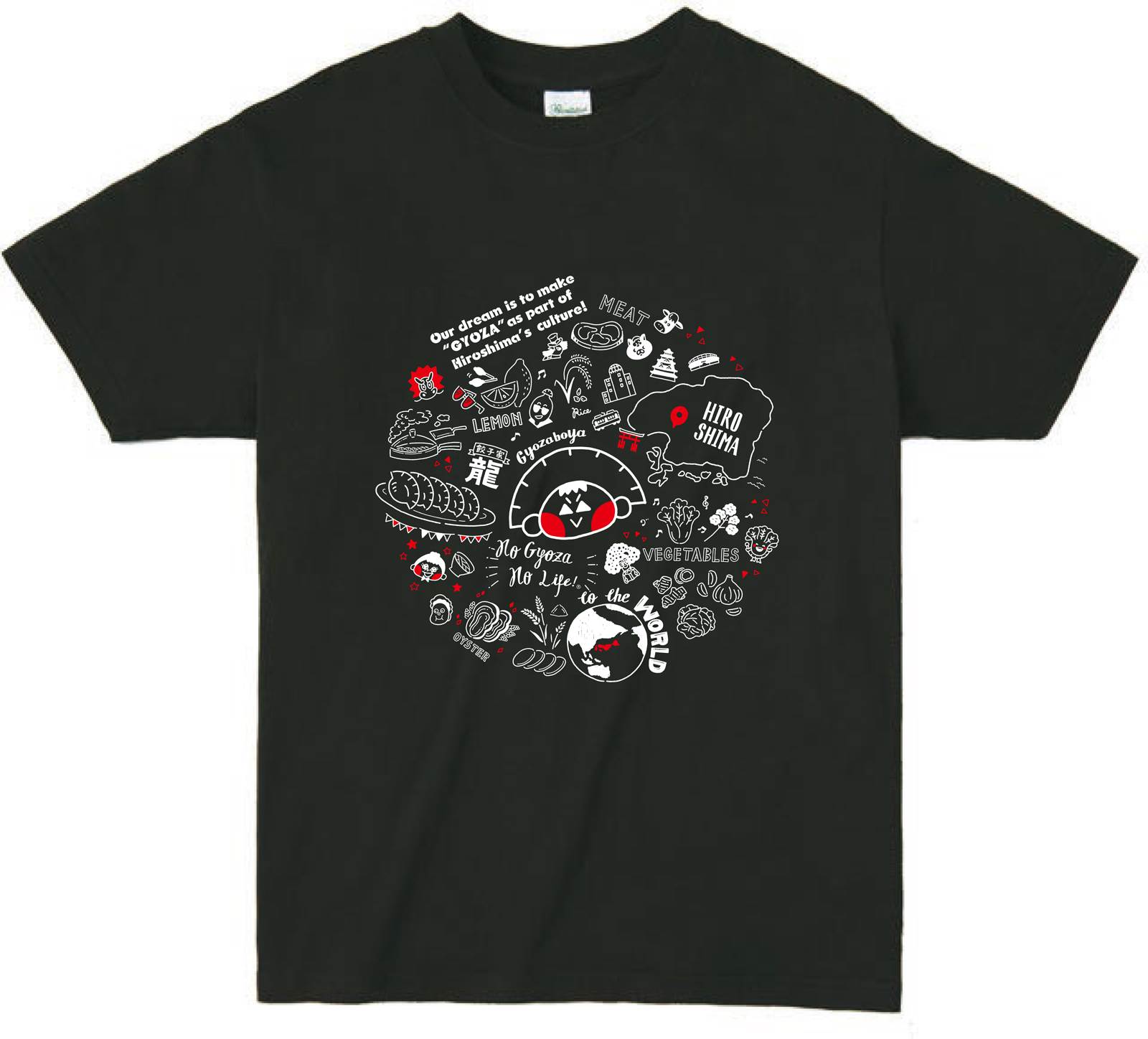 送料無料 餃子家 龍オリジナル半袖tシャツ 餃子家 龍 オリジナルグッズ 餃子家 龍