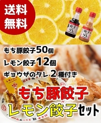 【送料無料】もち豚餃子レモン餃子セット